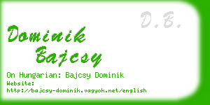 dominik bajcsy business card